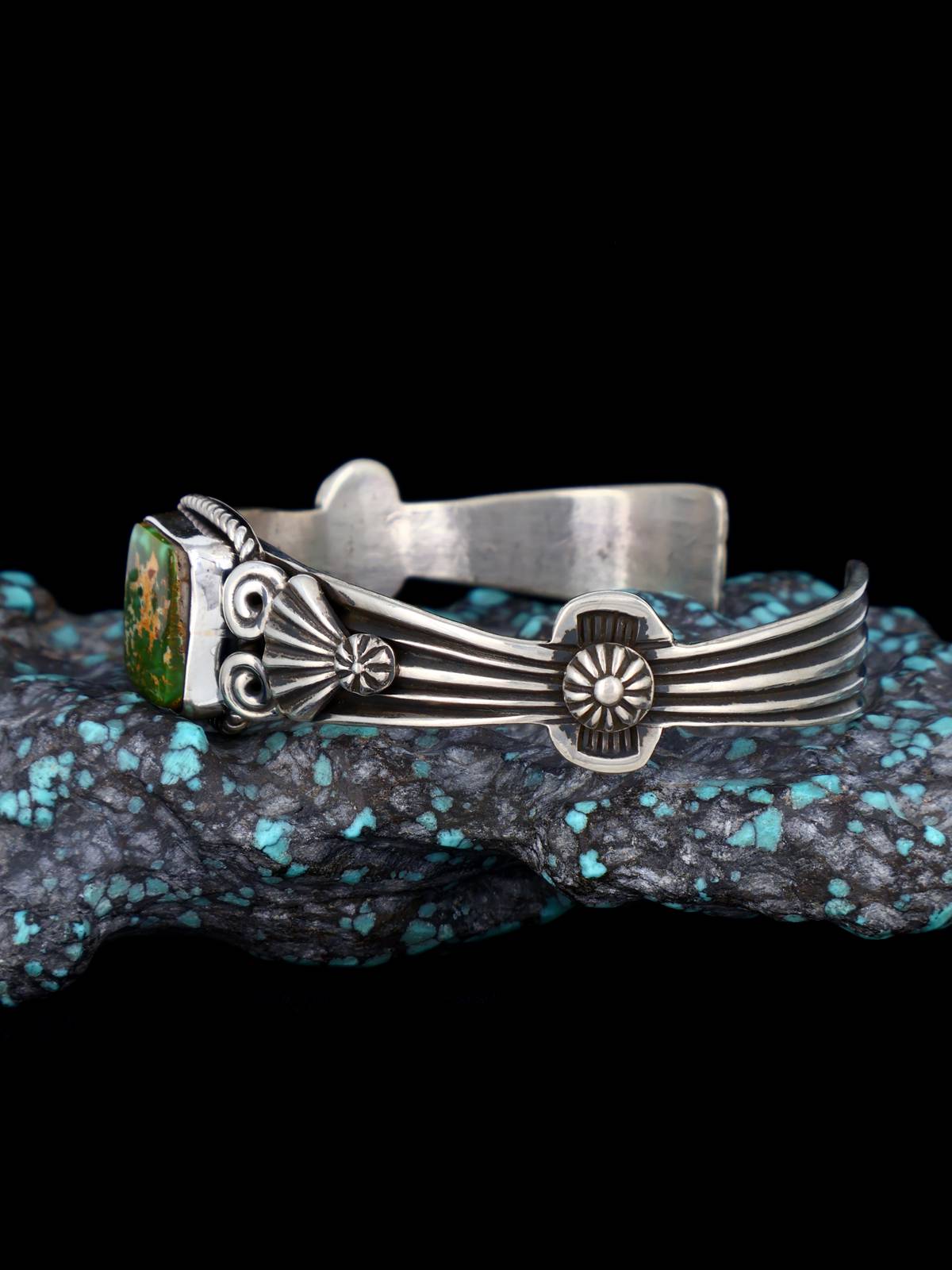 Navajo Jewelry Natural Royston Turquoise Cuff Bracelet
