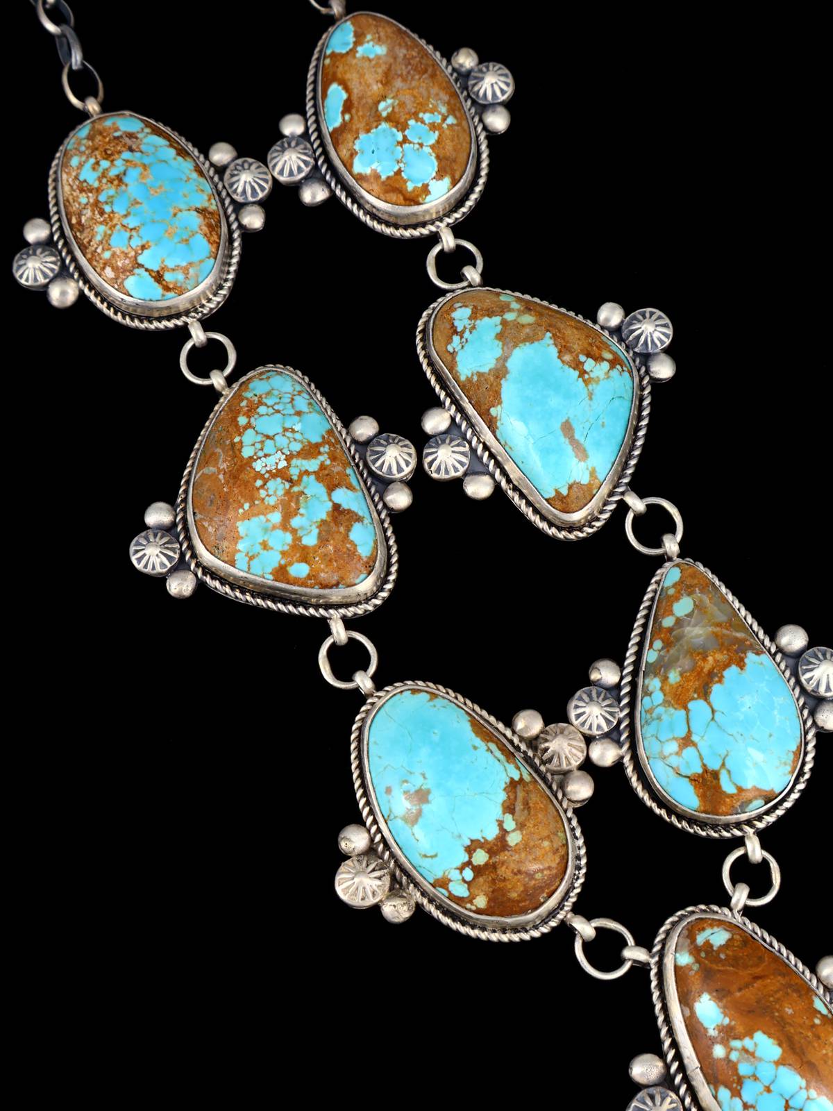 Native American Jewelry #8 Turquoise Lariat Necklace Set
