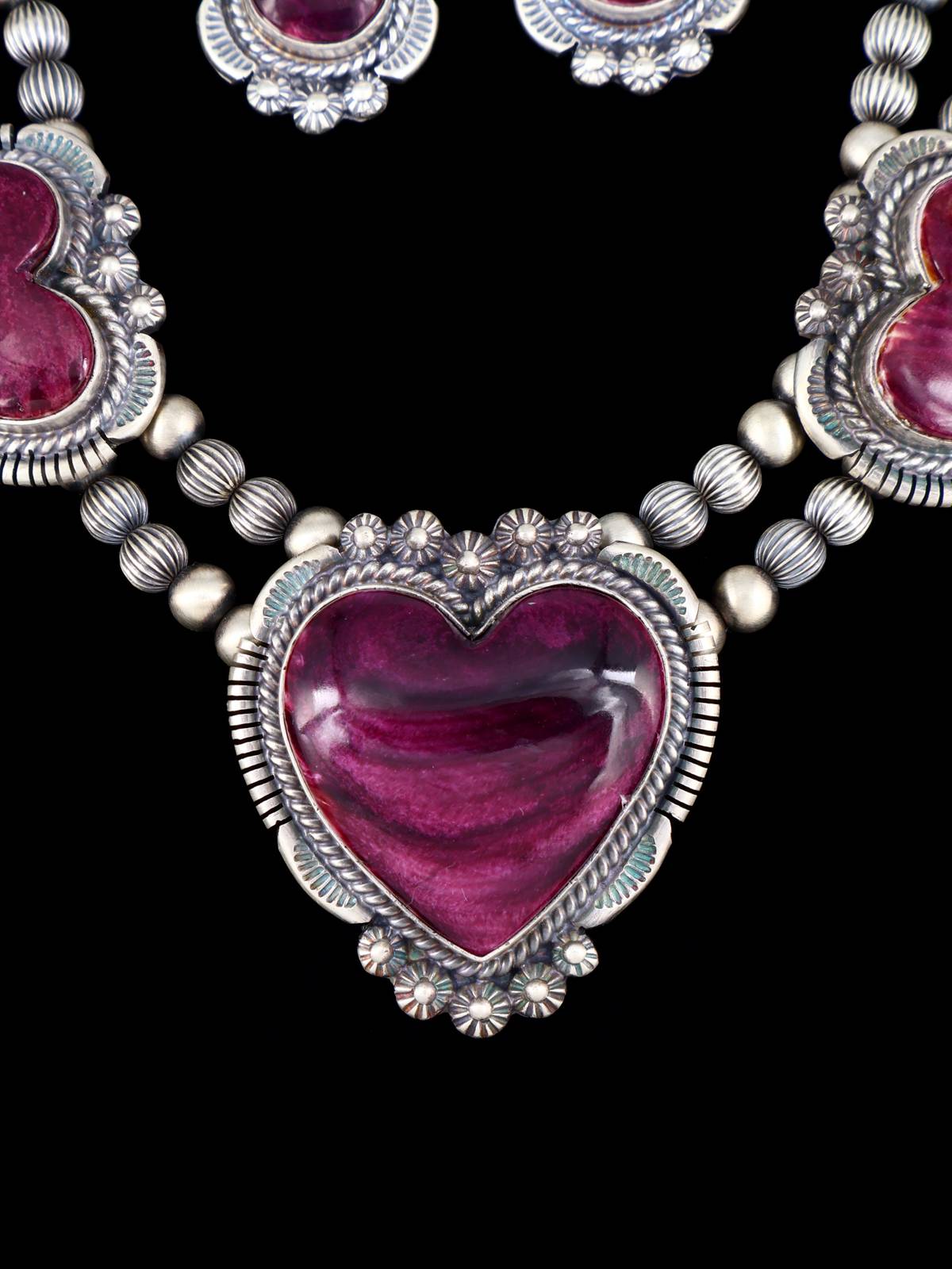 Juego de collar y aretes de color turquesa Kingman de joyería nativa americana