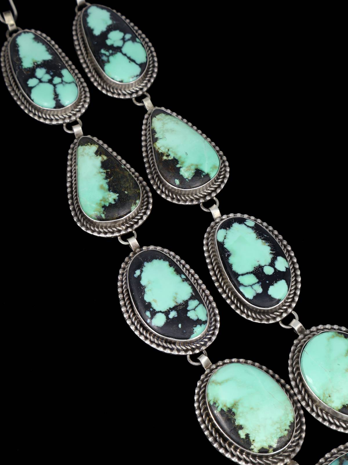 Native American New Lander Variscite Lariat Y Necklace - PuebloDirect.com