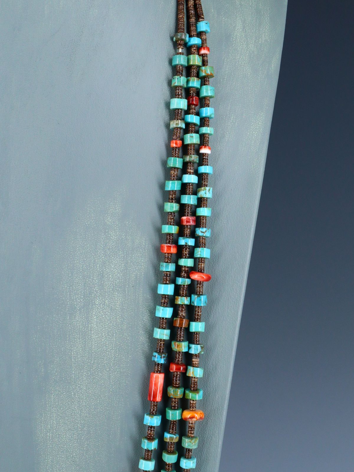 Native American Jewelry Turquoise and Spiny Oyster Necklace - PuebloDirect.com
