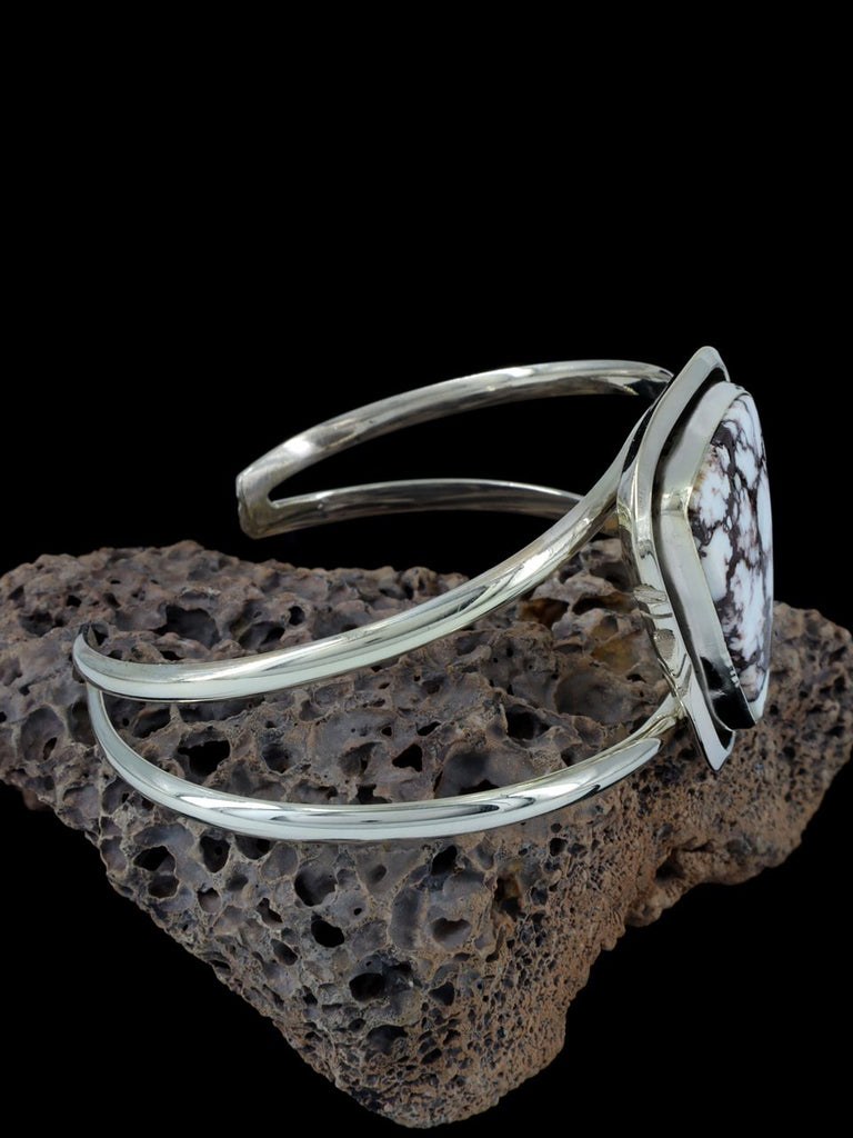 Native American Sterling Silver Wild Horse Cuff Bracelet - PuebloDirect.com