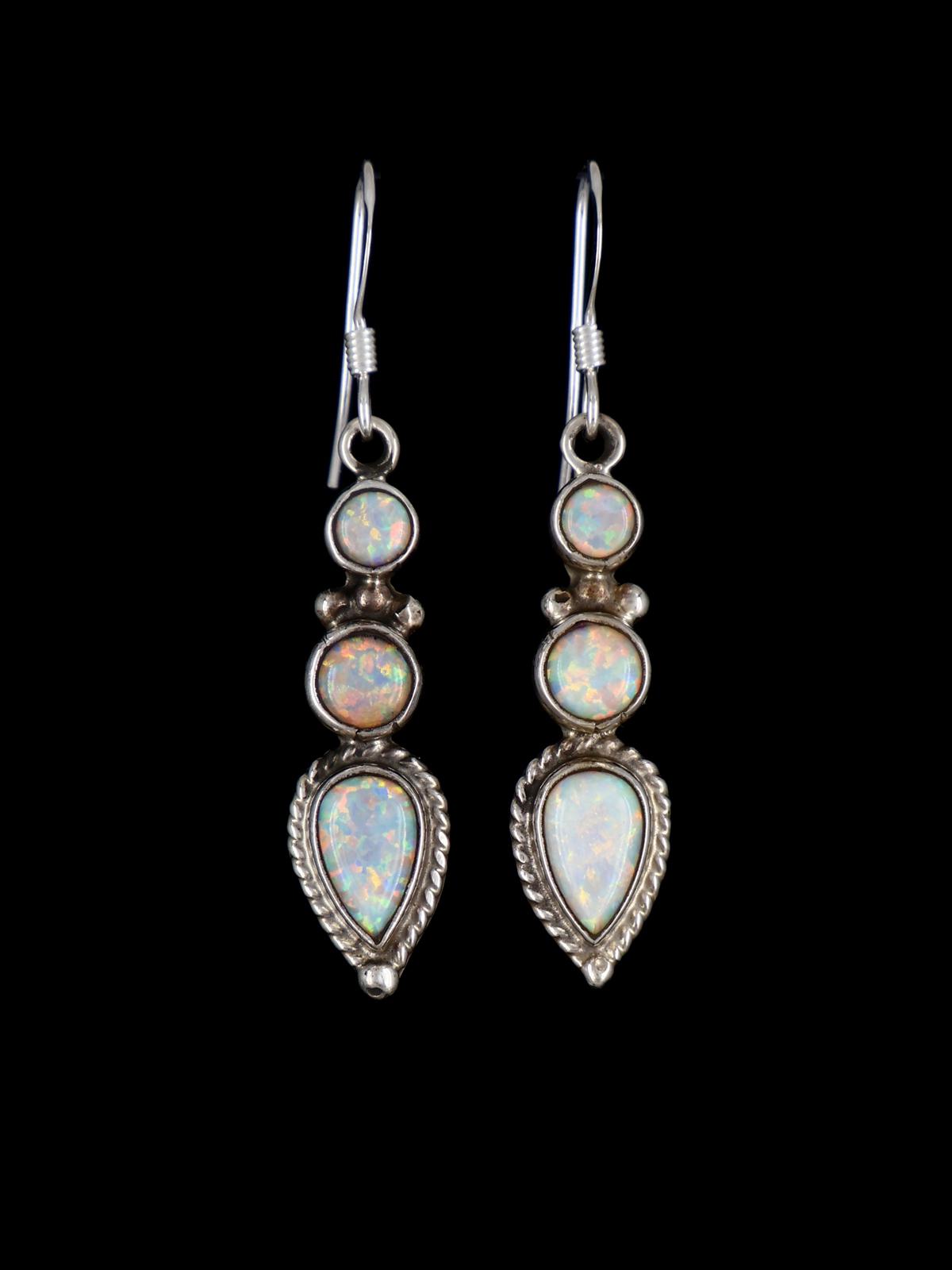 Native American Jewelry Opalite Dangle Earrings - PuebloDirect.com
