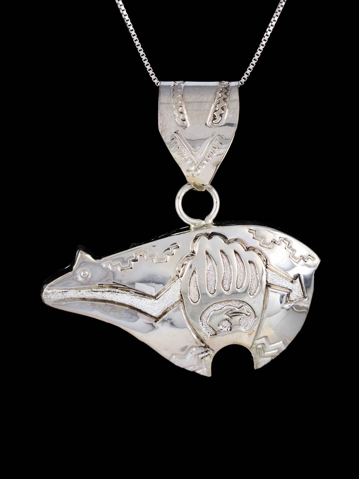 Navajo Multi Dimensional Medicine Bear Pendant - PuebloDirect.com