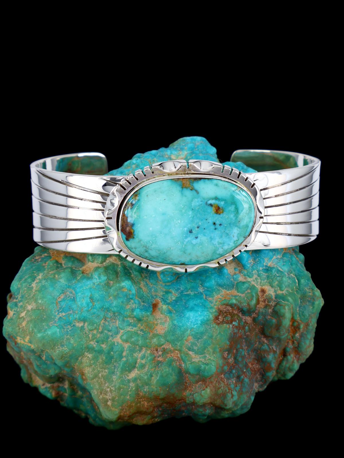 Navajo Sterling Silver Turquoise Cuff Bracelet