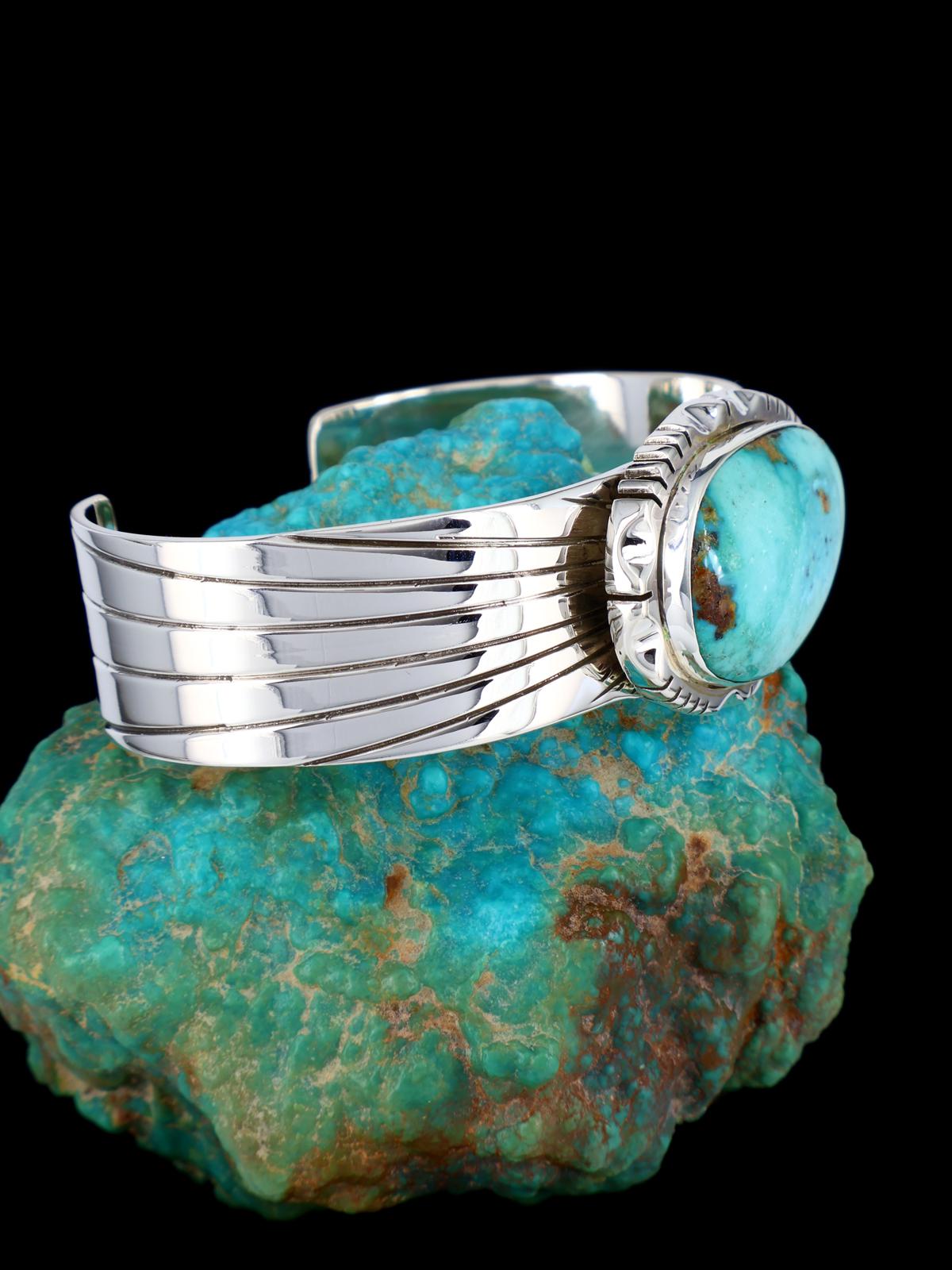 Navajo Sterling Silver Turquoise Cuff Bracelet