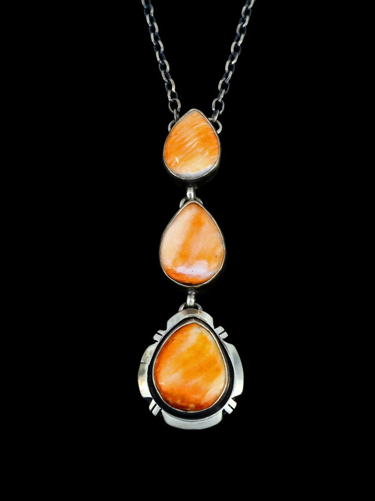 Native American Jewelry Orange Spiny Oyster Necklace - PuebloDirect.com
