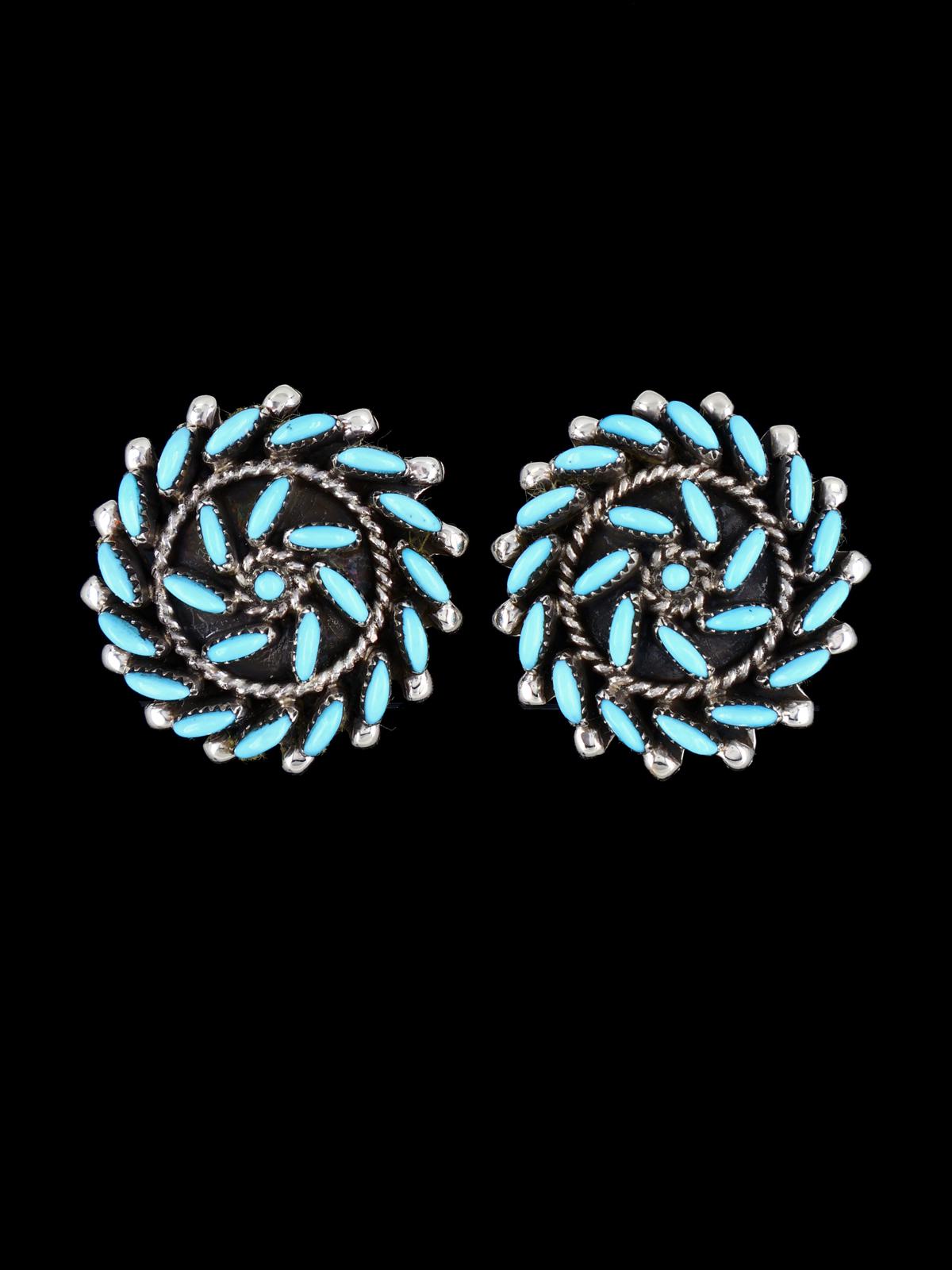 Native American Jewelry Zuni Turquoise Post Earrings