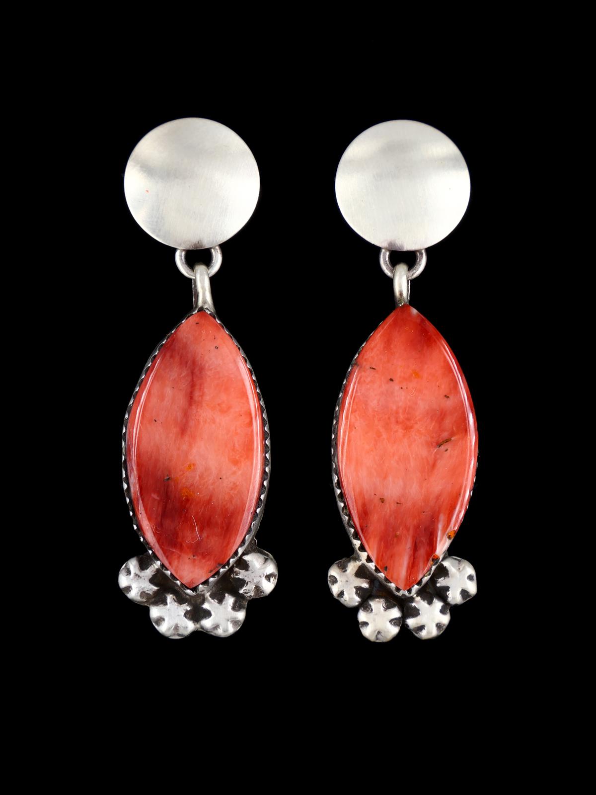 Native American Jewelry Spiny Oyster Post Earrings - PuebloDirect.com