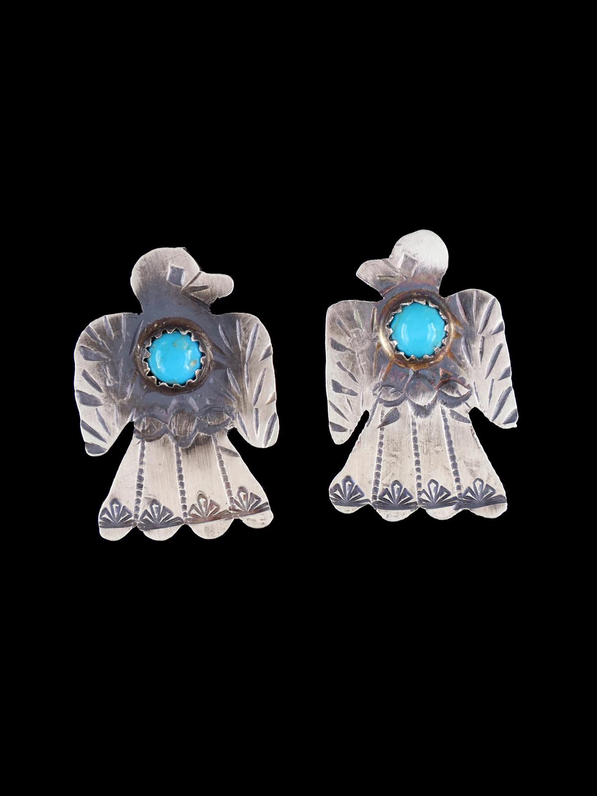 Native American Jewelry Turquoise Thunderbird Post Earrings