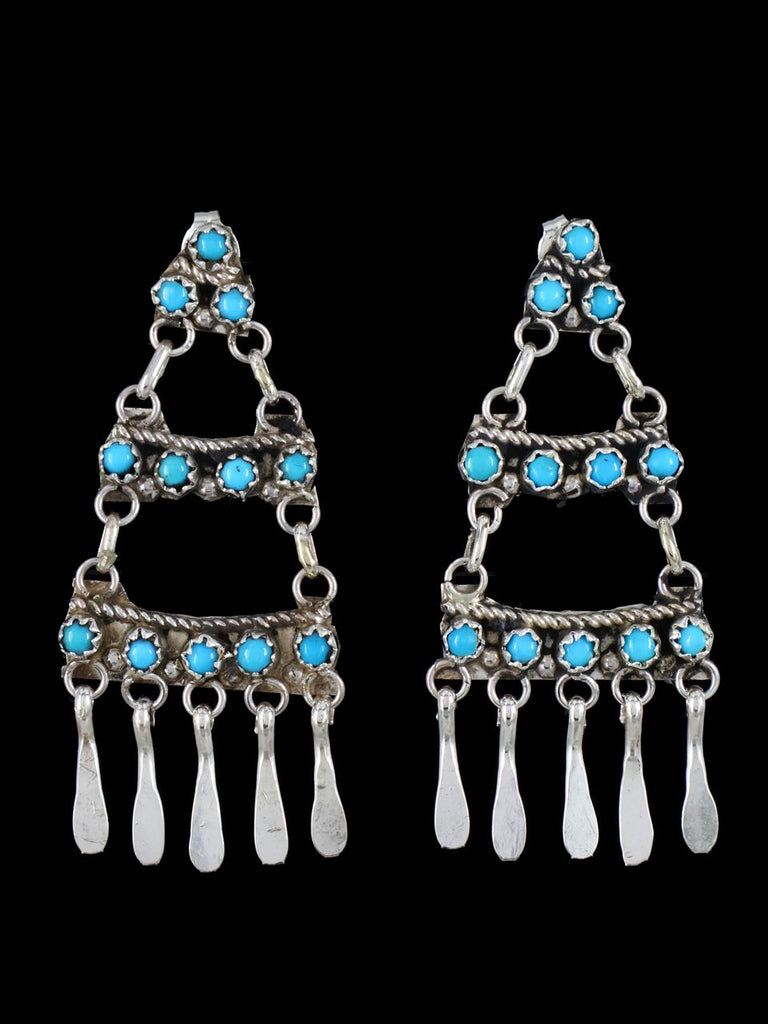 Native American Jewelry Turquoise Zuni Earrings - PuebloDirect.com