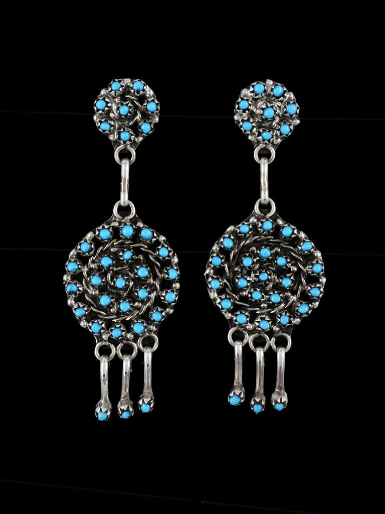 Native American Indian Jewelry Turquoise Zuni Earrings - PuebloDirect.com