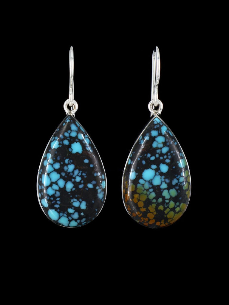 Native American Jewelry Cloud Mountain Turquoise Dangle Earrings - PuebloDirect.com
