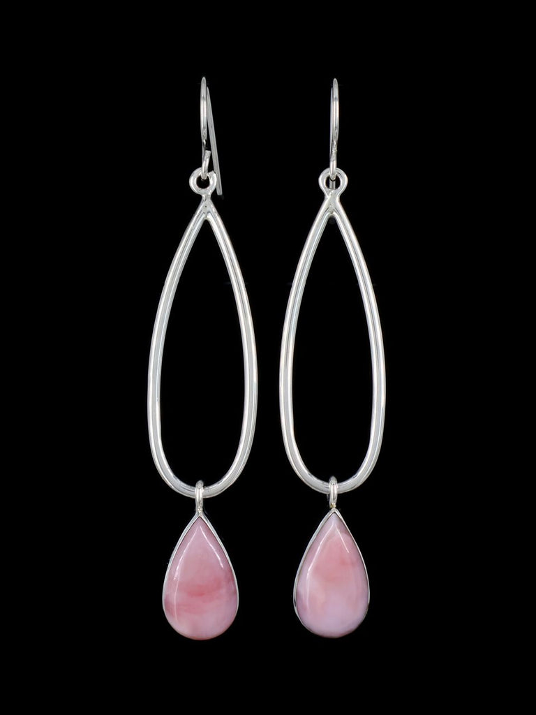 Native American Peruvian Opal Tear Drop Dangle Earrings - PuebloDirect.com