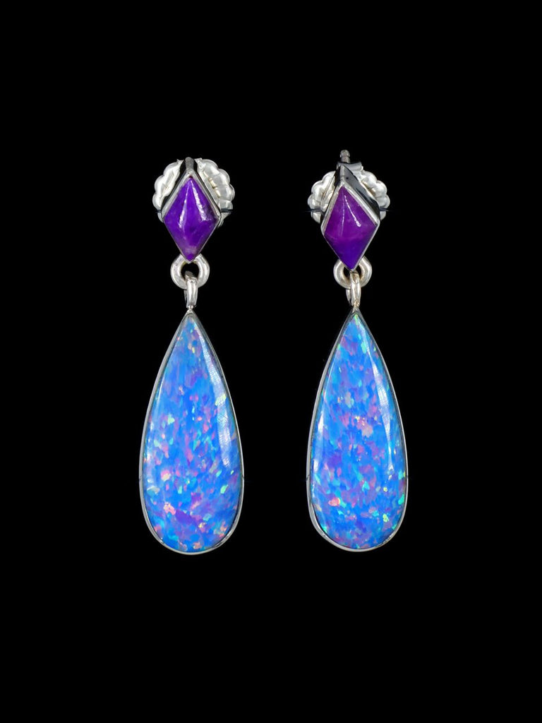 Native American Jewelry Kyocera Opal Post Earrings - PuebloDirect.com