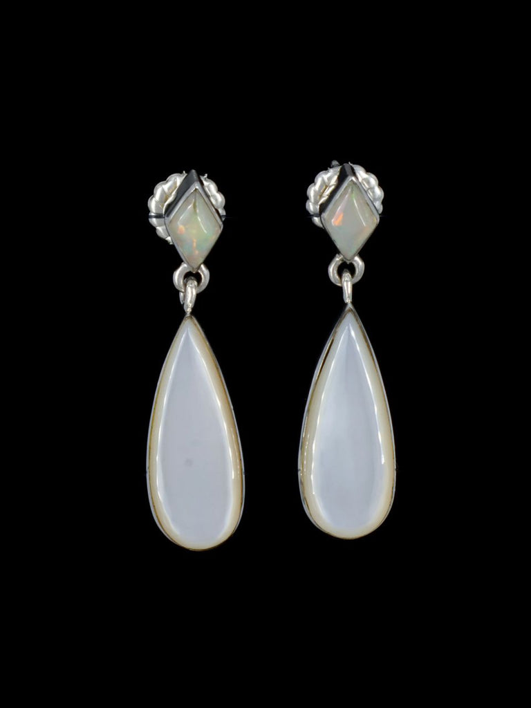 Native American Jewelry Mother of Pearl Post Earrings - PuebloDirect.com