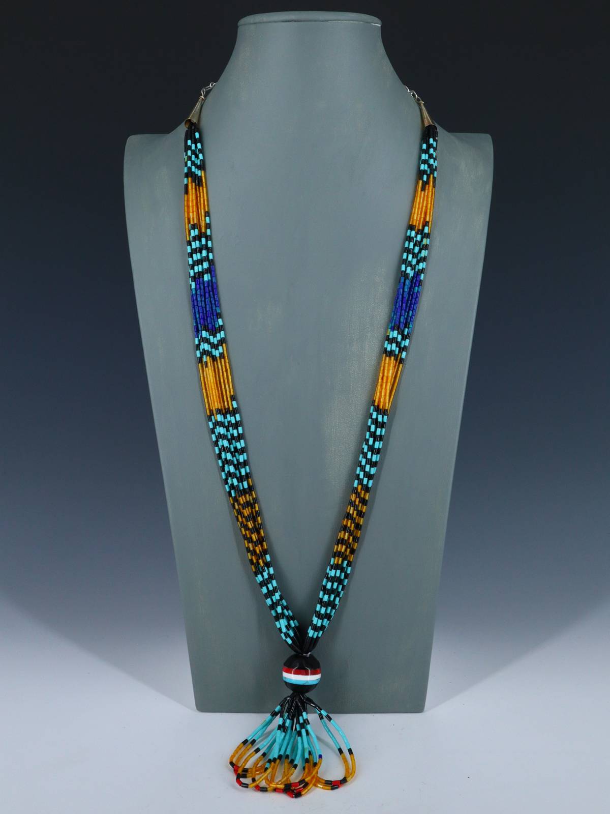 Santo Domingo Multi-Strand Jocla Heishi Necklace - PuebloDirect.com