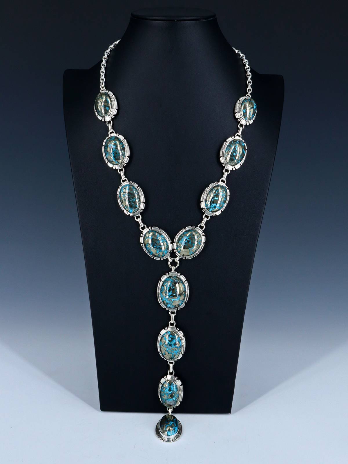 Native American Jewelry Turquoise Lariat Necklace - PuebloDirect.com