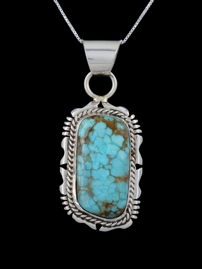 Native American Turquoise Sterling Silver Pendant - PuebloDirect.com