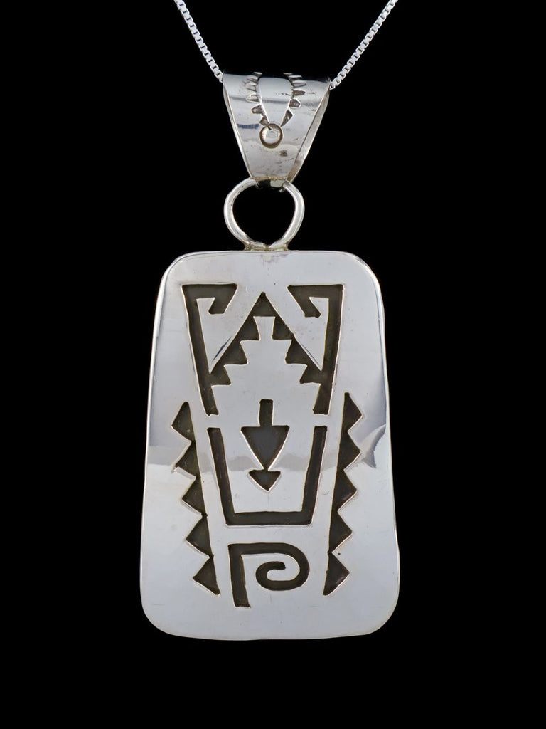 Navajo Overlay Sterling Silver Pendant - PuebloDirect.com