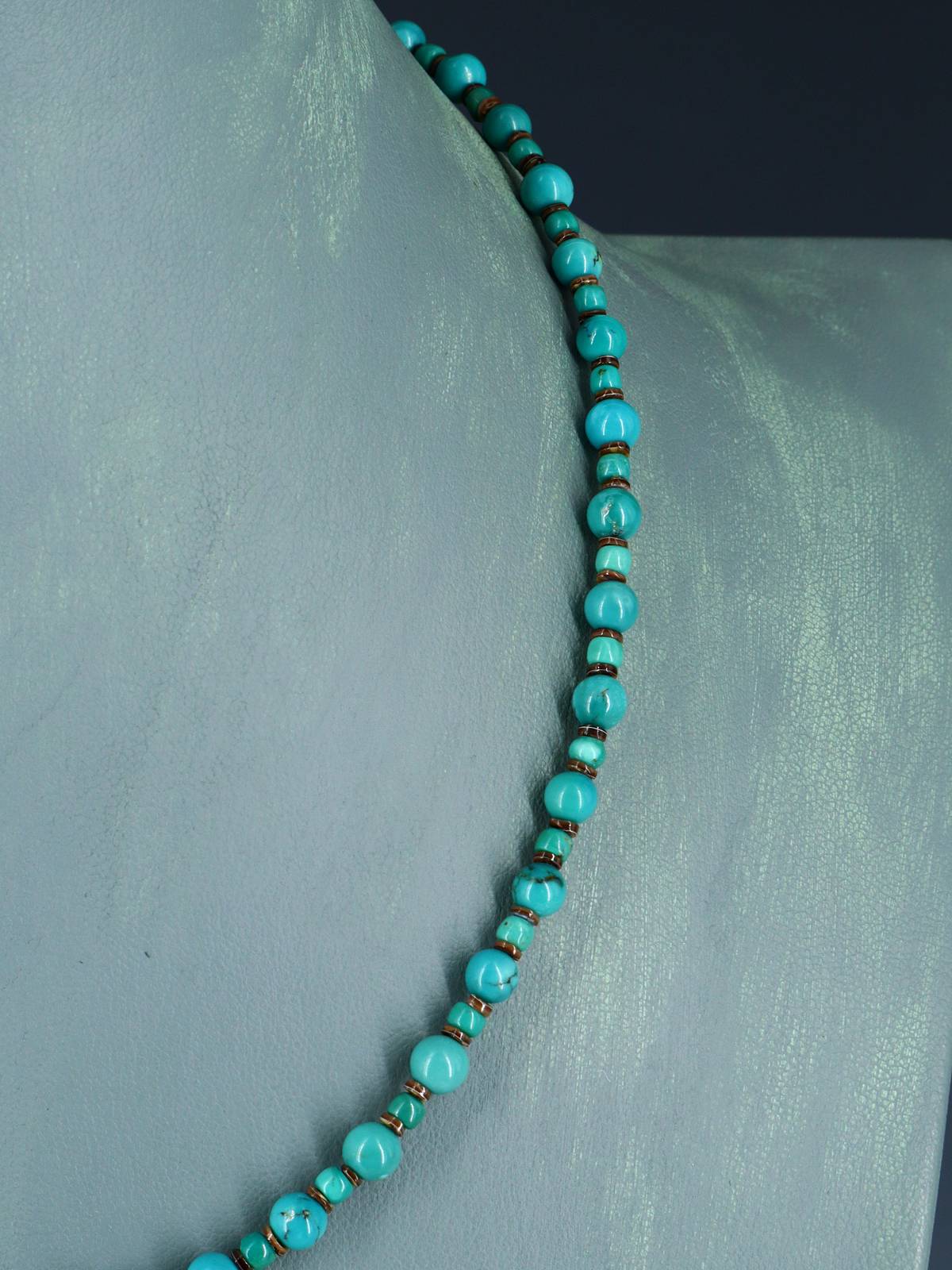 Collar de amatista y turquesa de joyería nativa americana