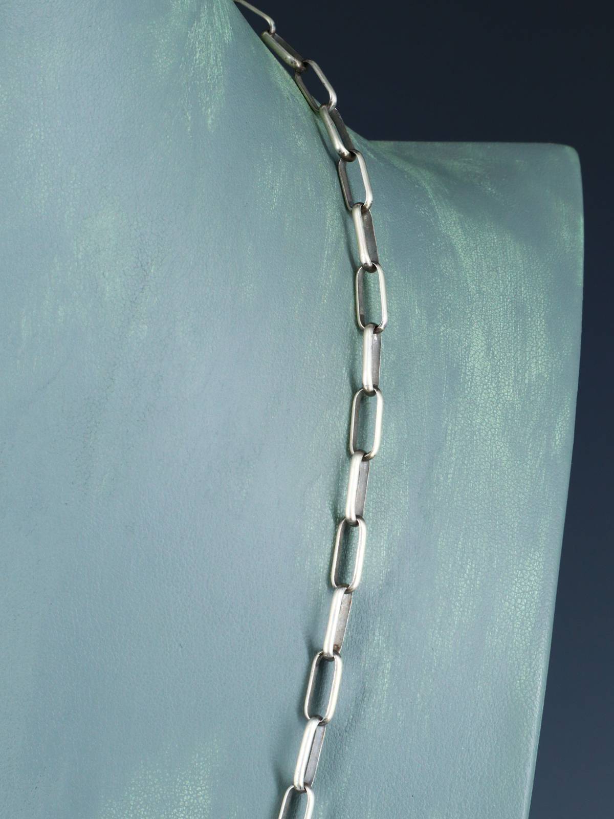 Navajo 24" Collier de chaîne à maillons en argent sterling fait à la main