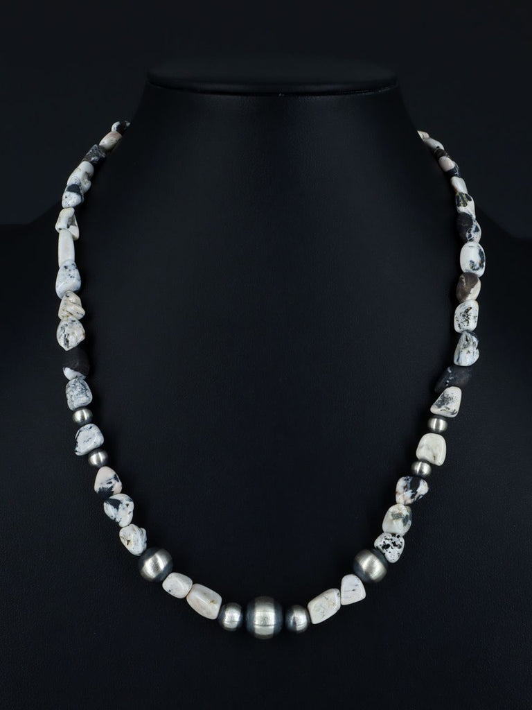 Native American Jewelry White Buffalo Beaded Necklace - PuebloDirect.com