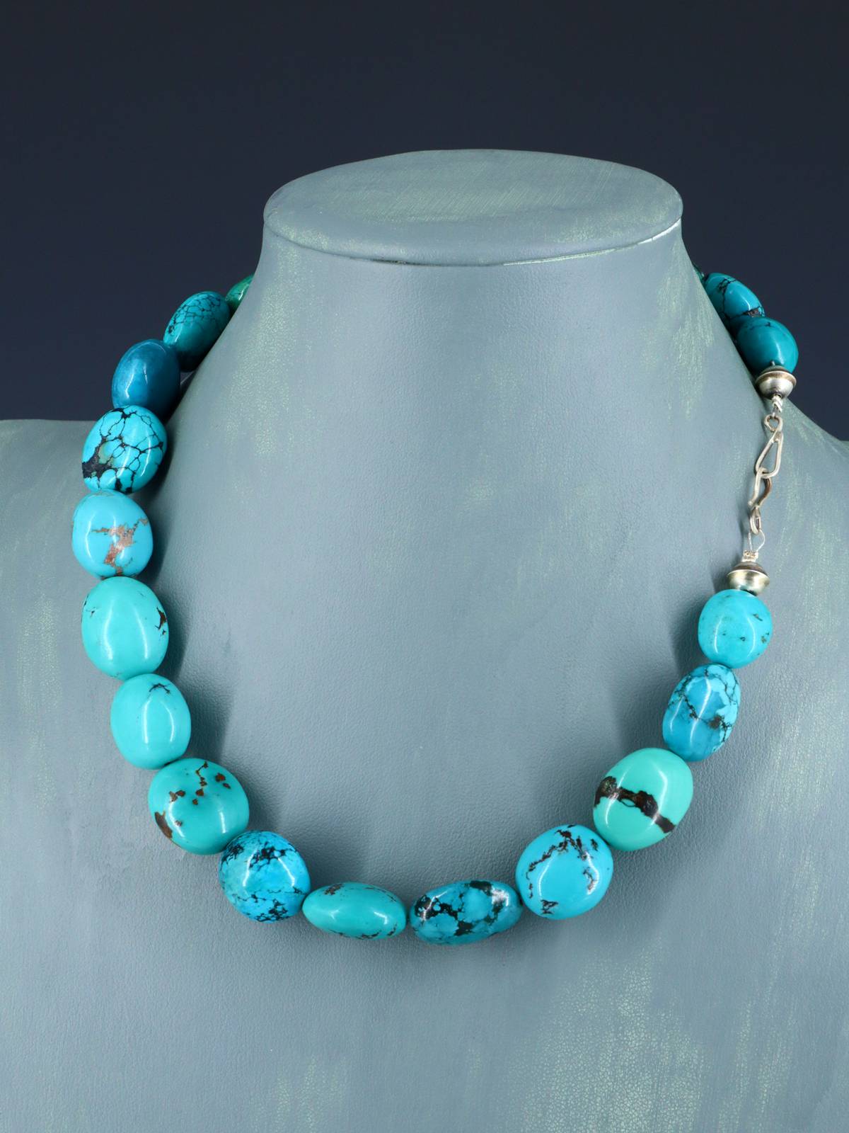 Native American Jewelry Single Strand Turquoise Necklace - PuebloDirect.com