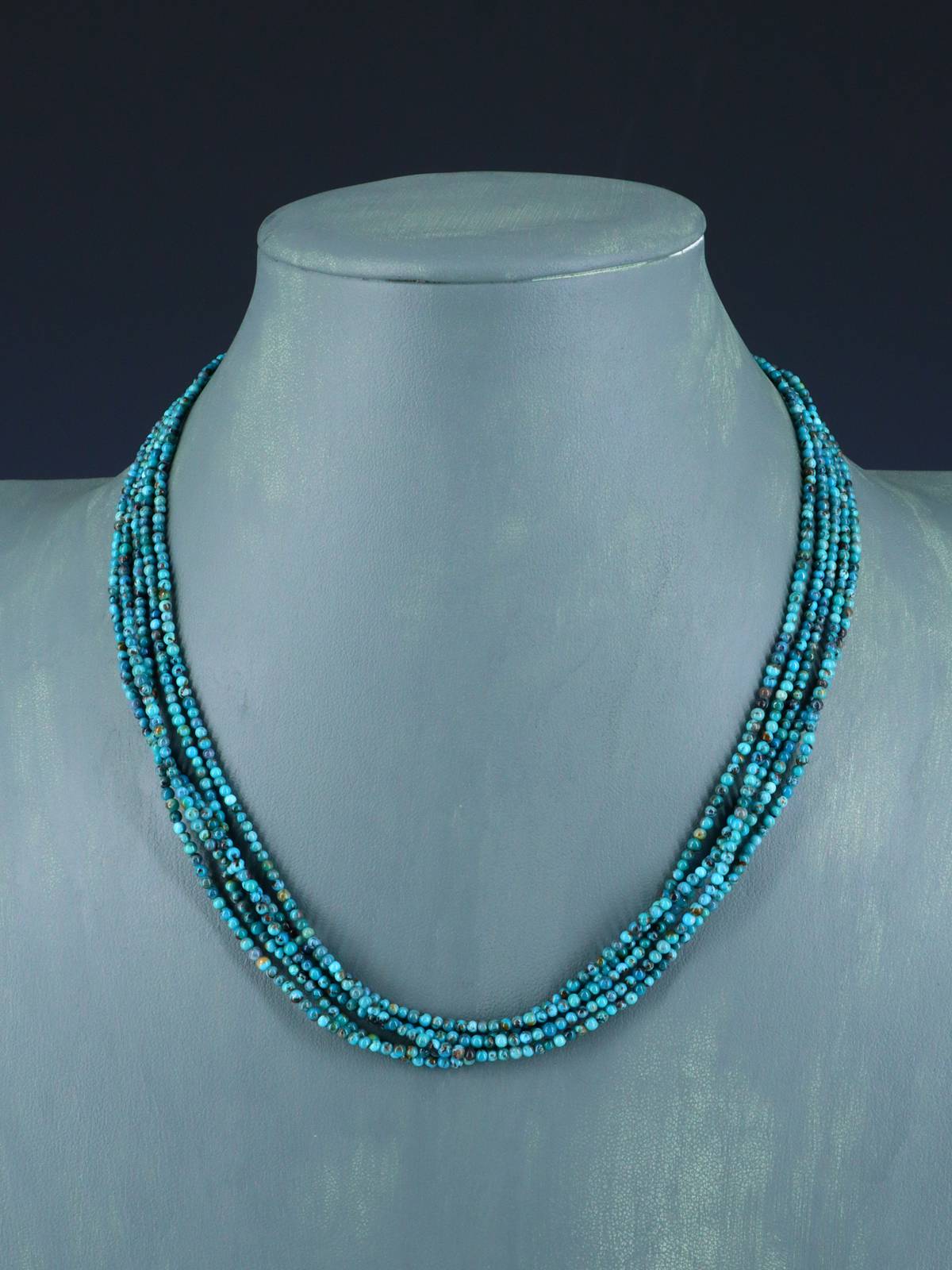 Santo Domingo Multi-Strand Turquoise Necklace - PuebloDirect.com