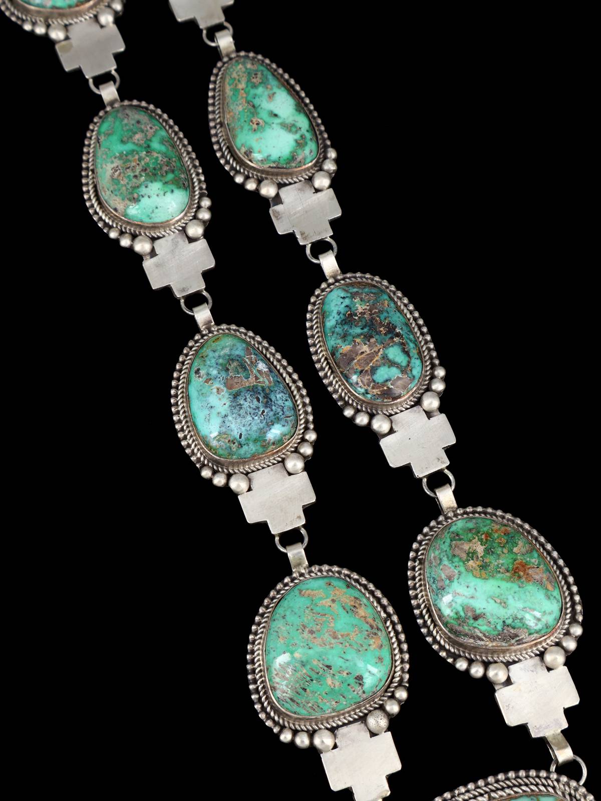 Native American Carico Lake Turquoise Lariat Y Necklace - PuebloDirect.com