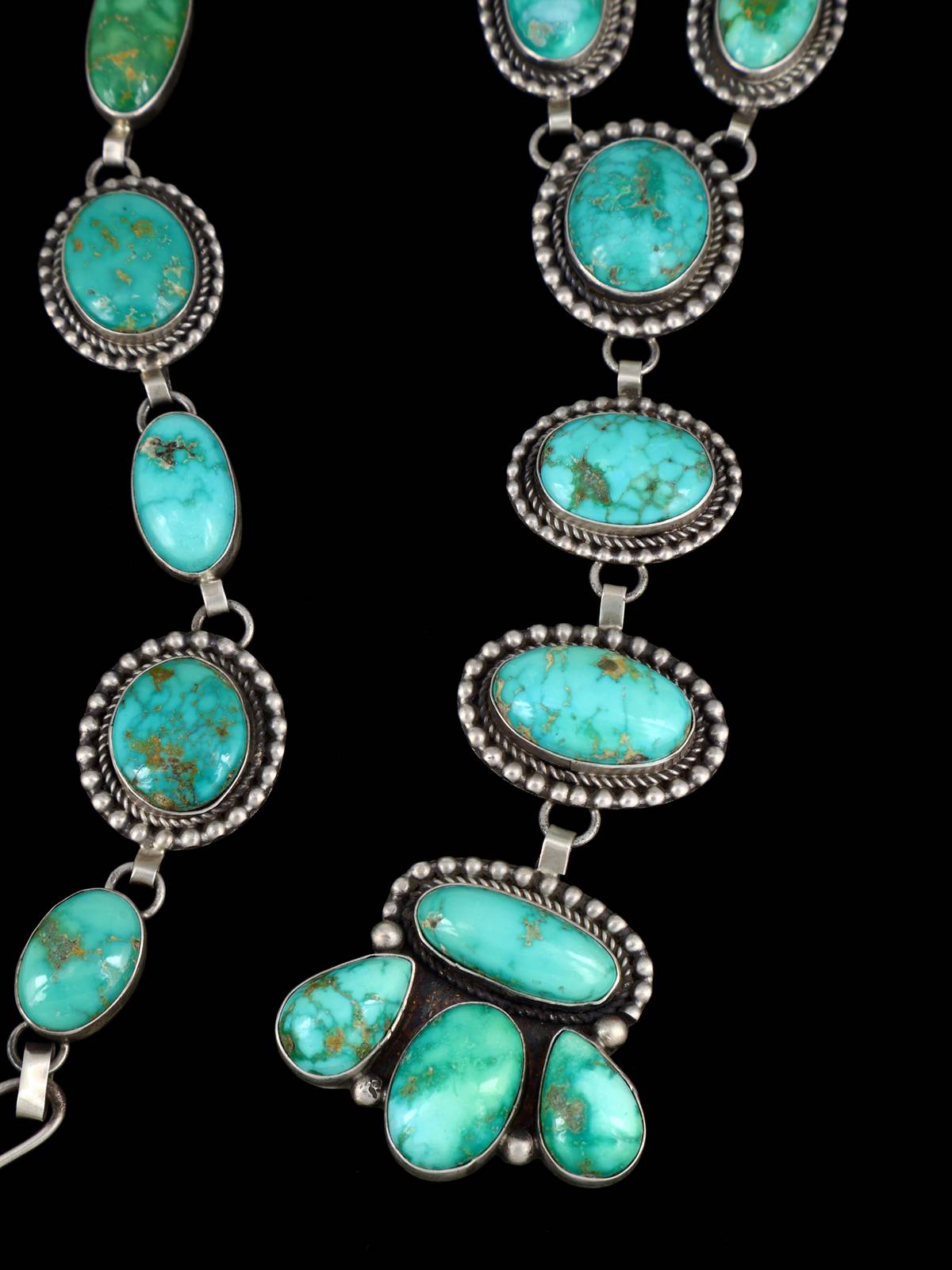 Native American Emerald Valley Turquoise Lariat Y Necklace - PuebloDirect.com