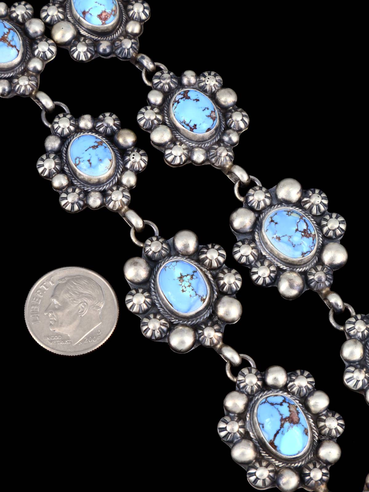 Native American Jewelry Golden Hill Turquoise Necklace - PuebloDirect.com