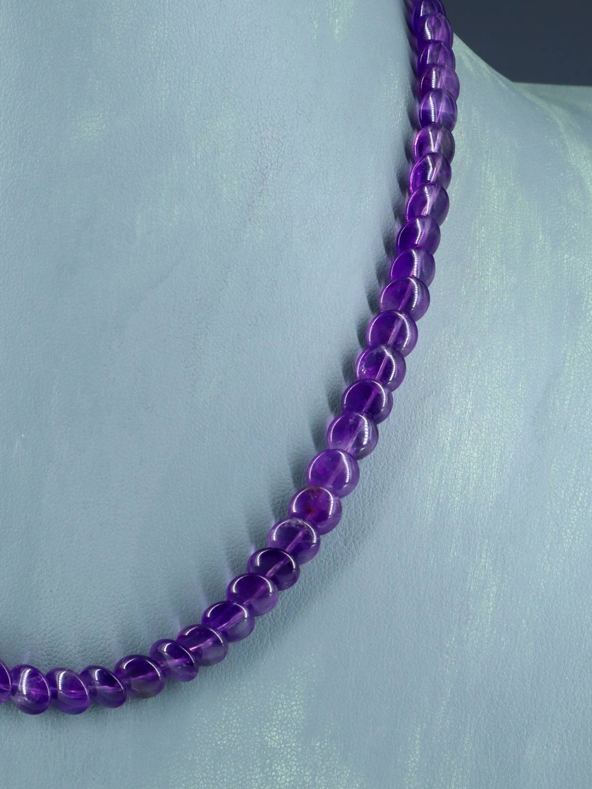 Navajo Single Strand Amethyst Necklace - PuebloDirect.com