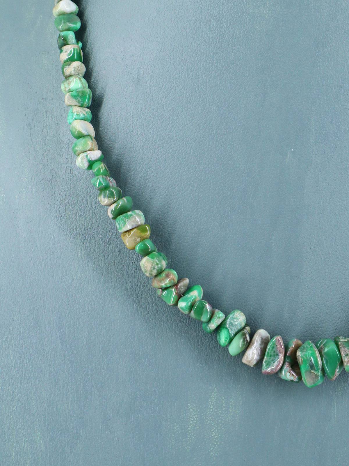 Navajo Single Strand Lucin Variscite Necklace - PuebloDirect.com