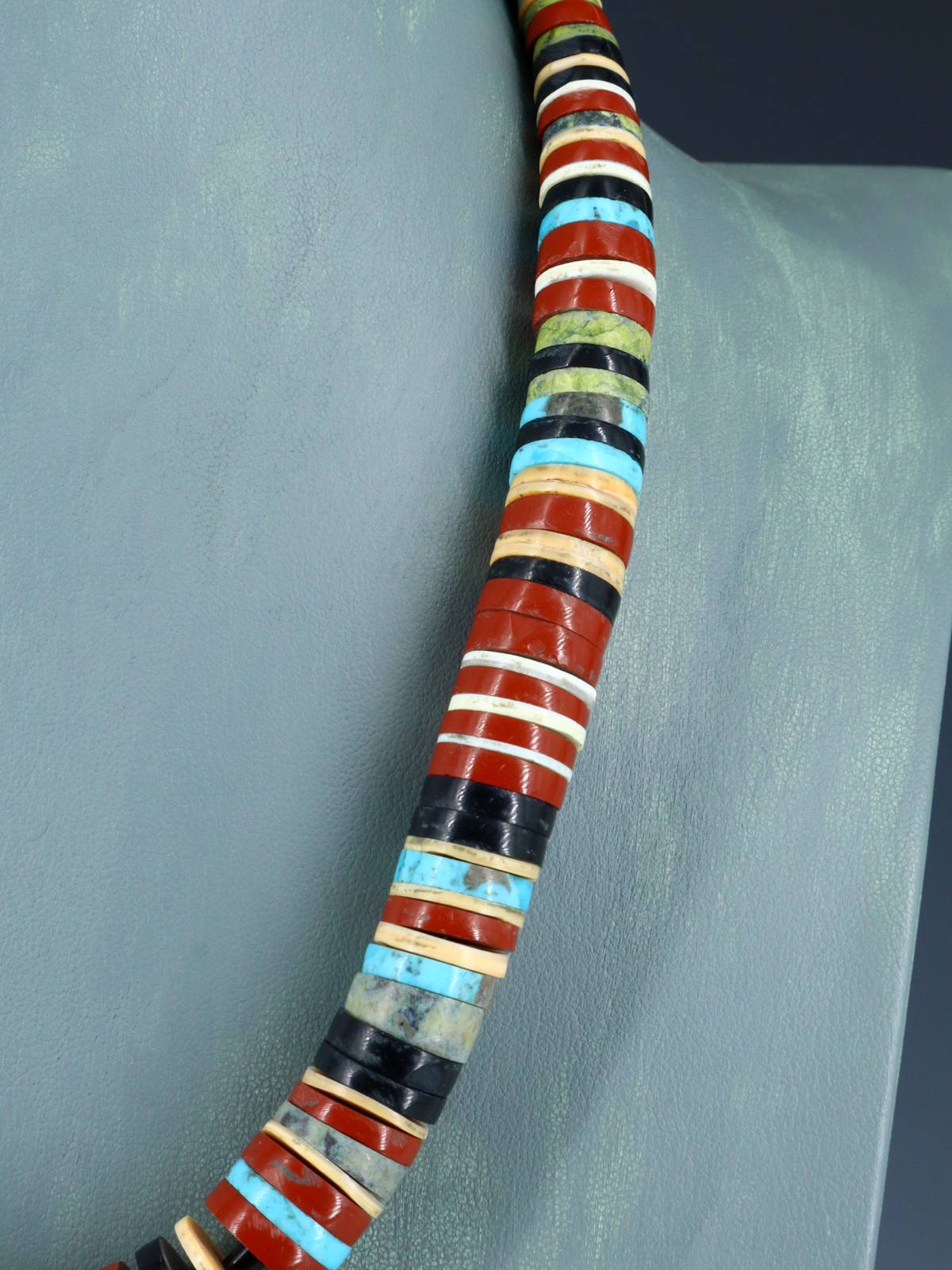 Native American Pipestone Turquoise and Shell Necklace