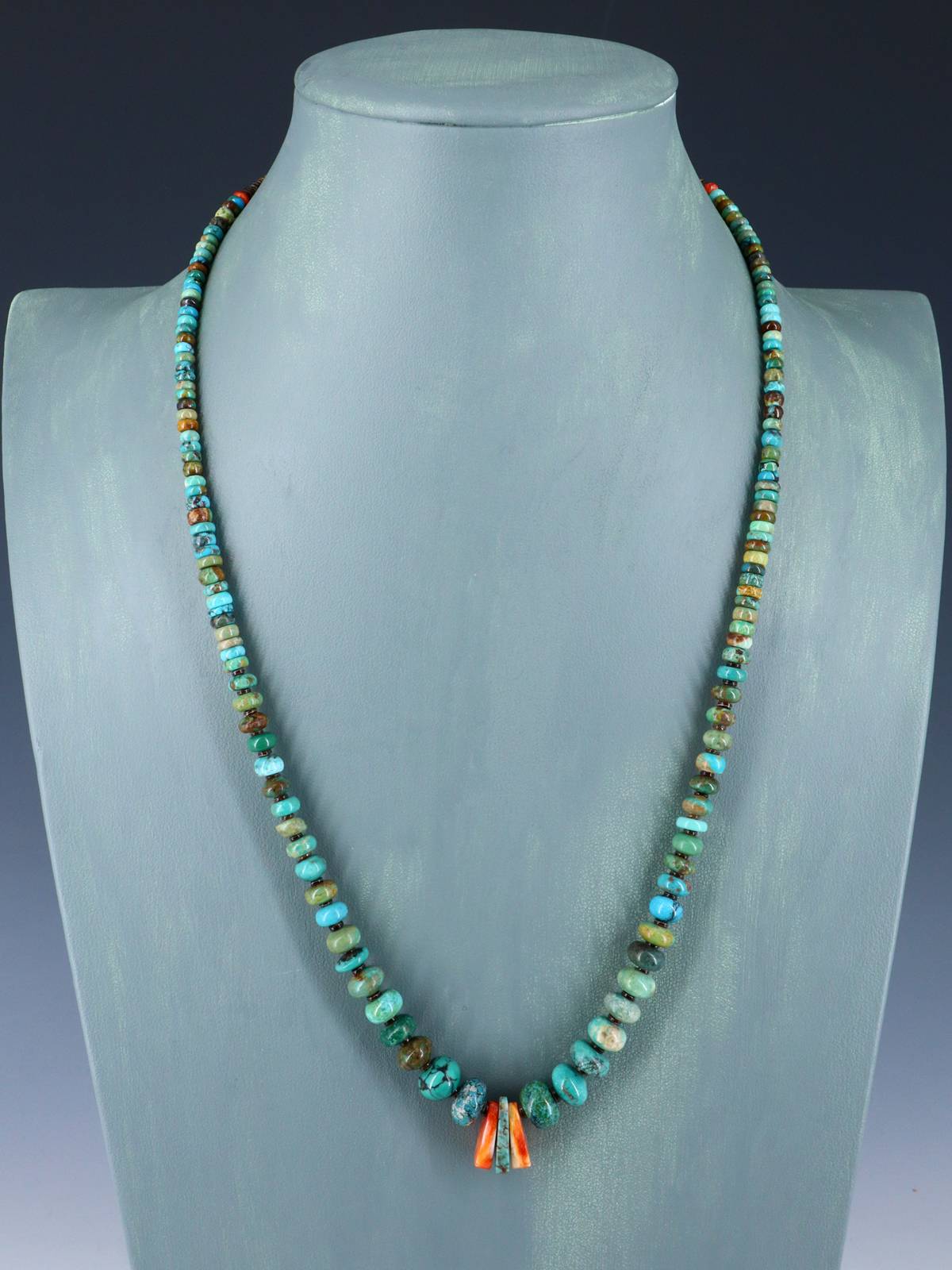 Collier d'huîtres épineuses graduées de bijoux amérindiens
