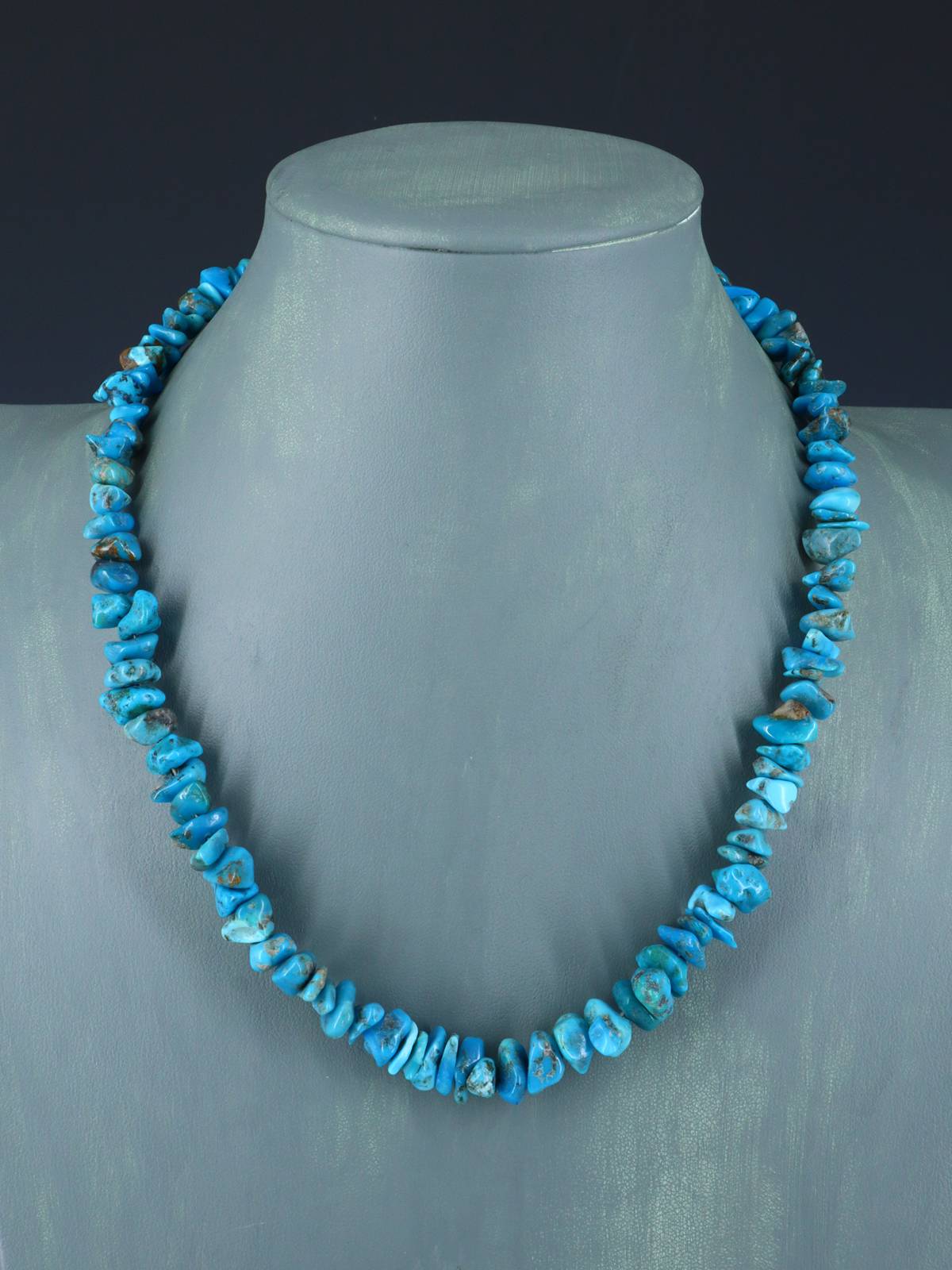 Native American Jewelry Single Strand Turquoise Nugget Necklace