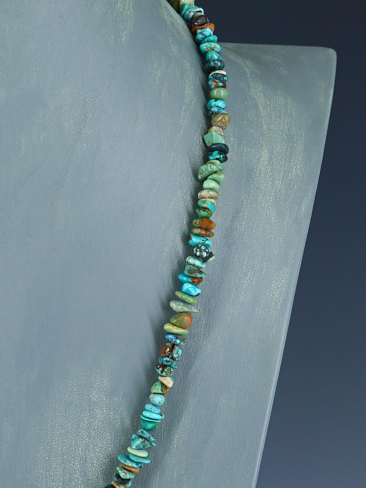 Native American Indian Jewelry Single Strand Turquoise Necklace - PuebloDirect.com