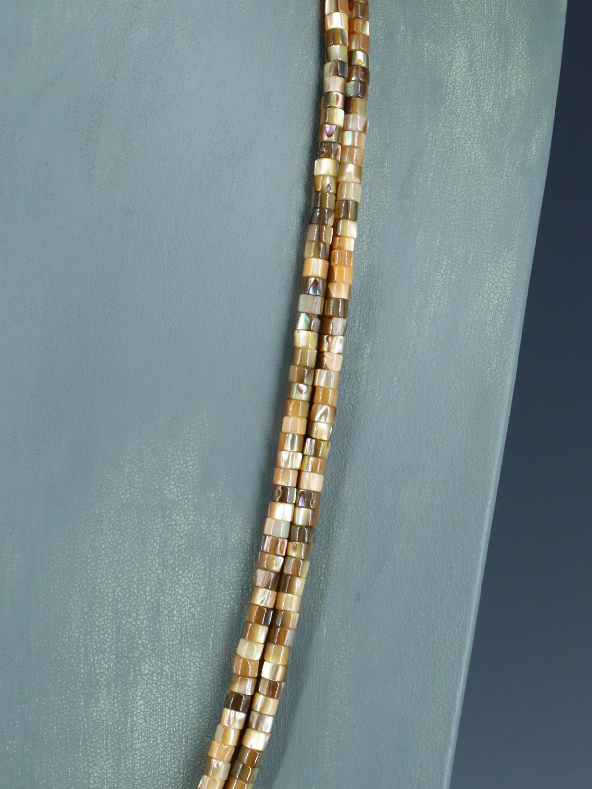 Native American Jewelry Two Strand Abalone Necklace - PuebloDirect.com