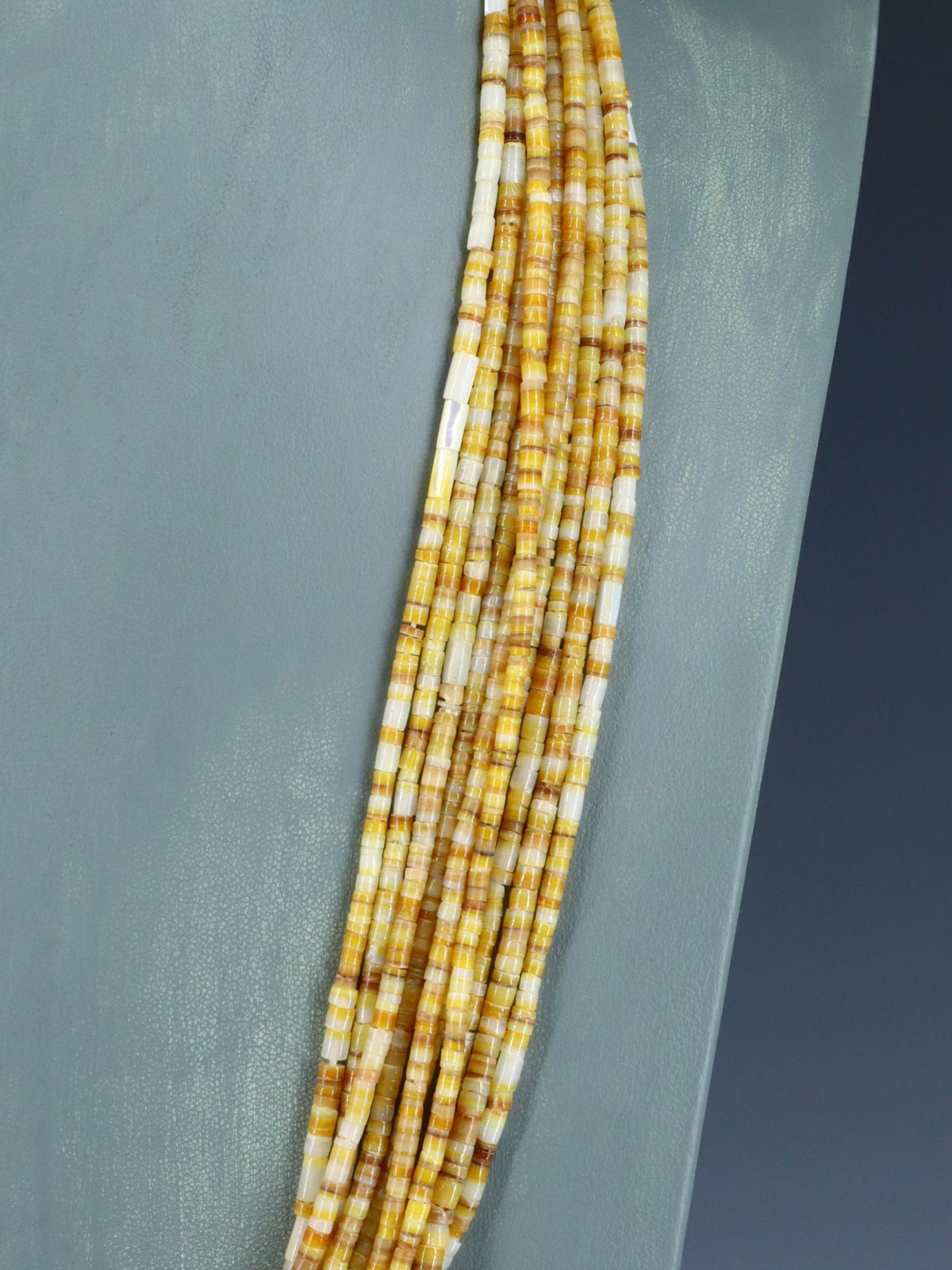 Native American Santo Domingo Shell Heishi Necklace and Earring Set - PuebloDirect.com