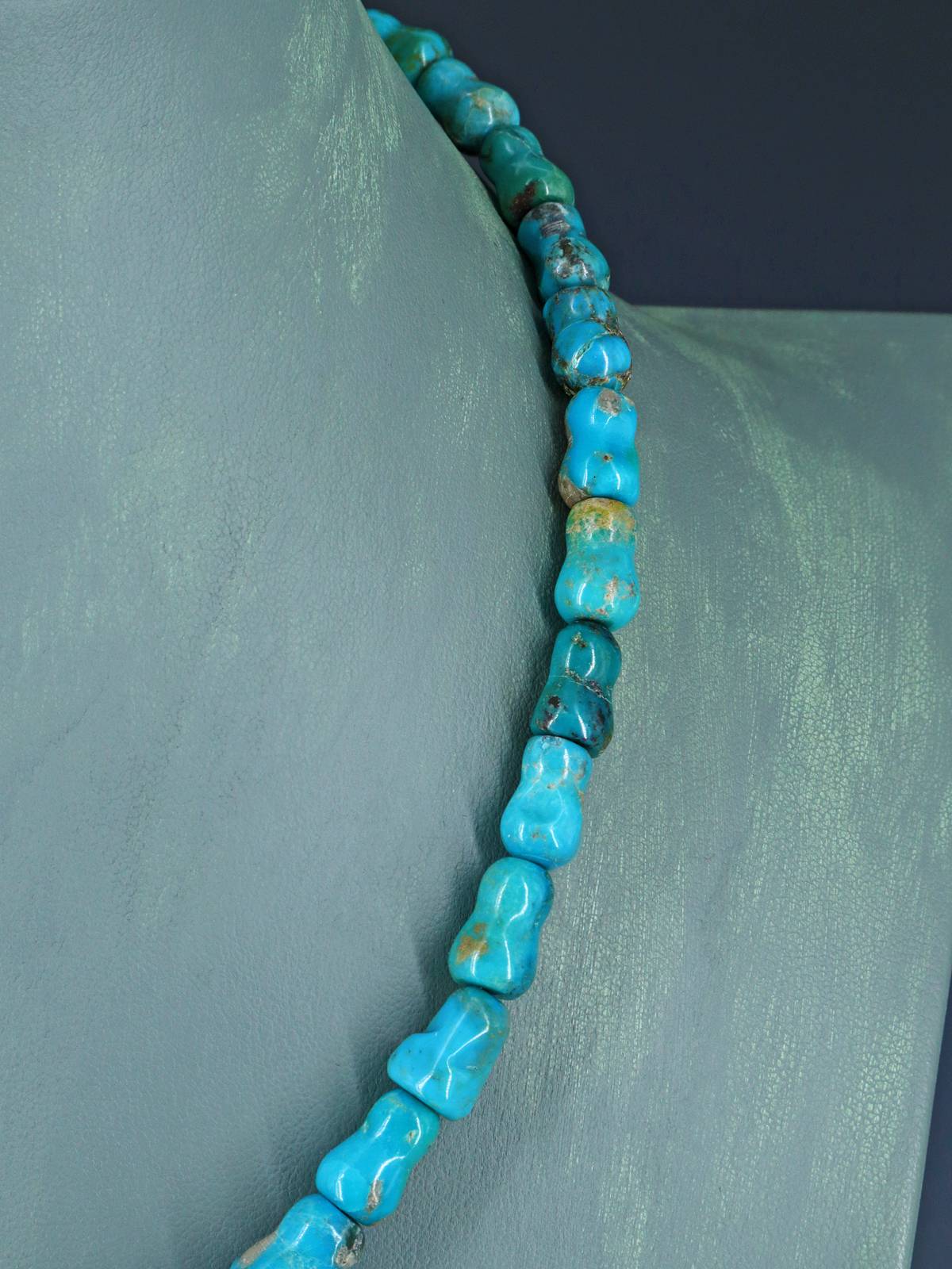 Navajo 18" Turquoise Bone Bead Necklace