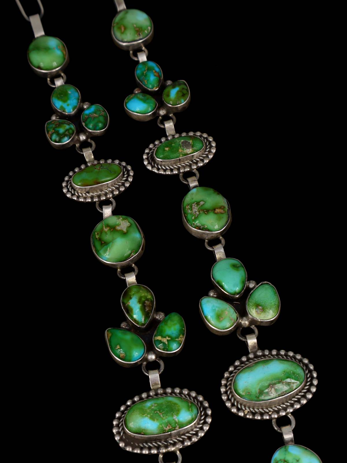 Bijoux amérindiens Collier lariat turquoise en argent sterling Sonora Gold