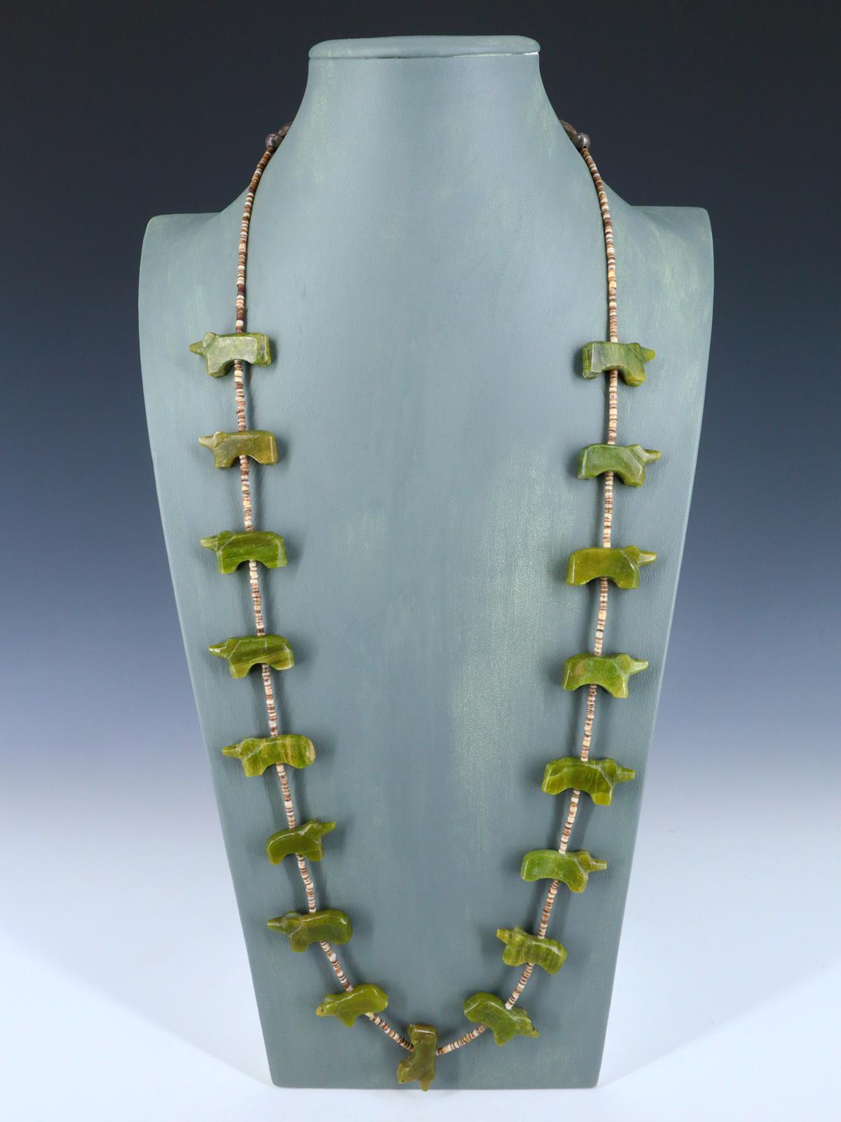 Vintage Single Strand Fetish Carved Animal Necklace - PuebloDirect.com