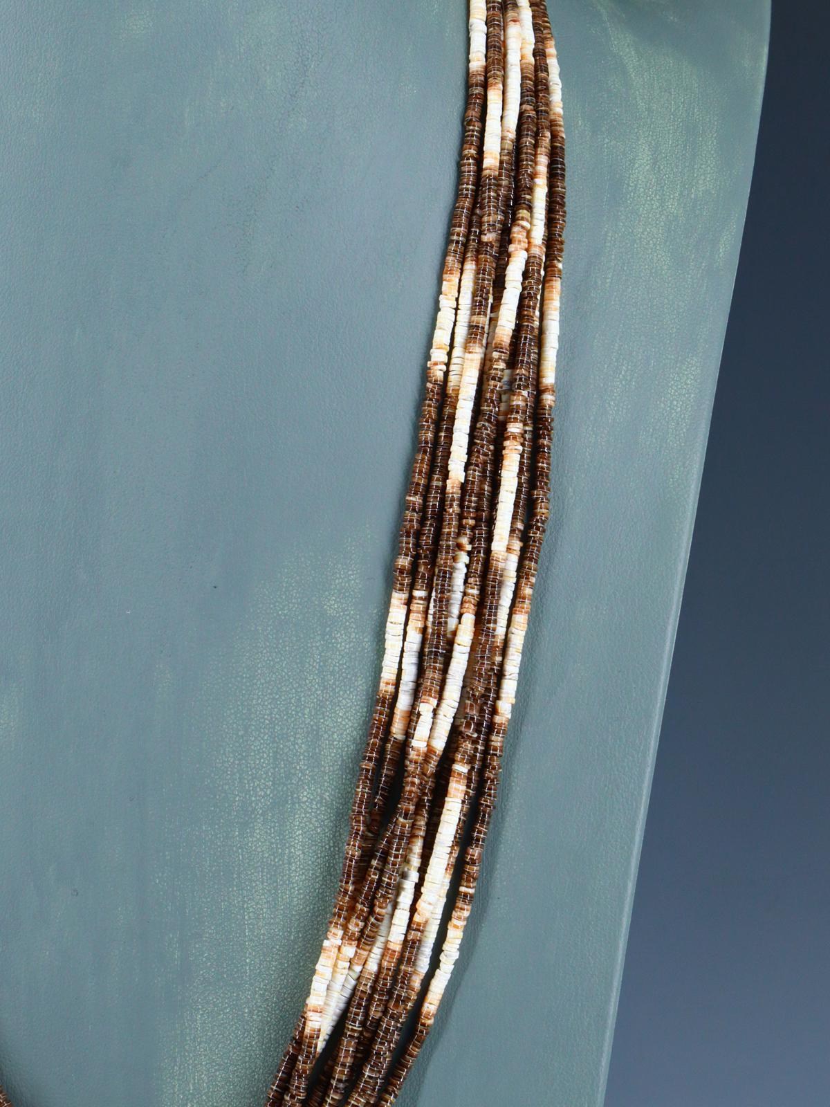 Native American Santo Domingo Ten Strand Heishi Necklace - PuebloDirect.com