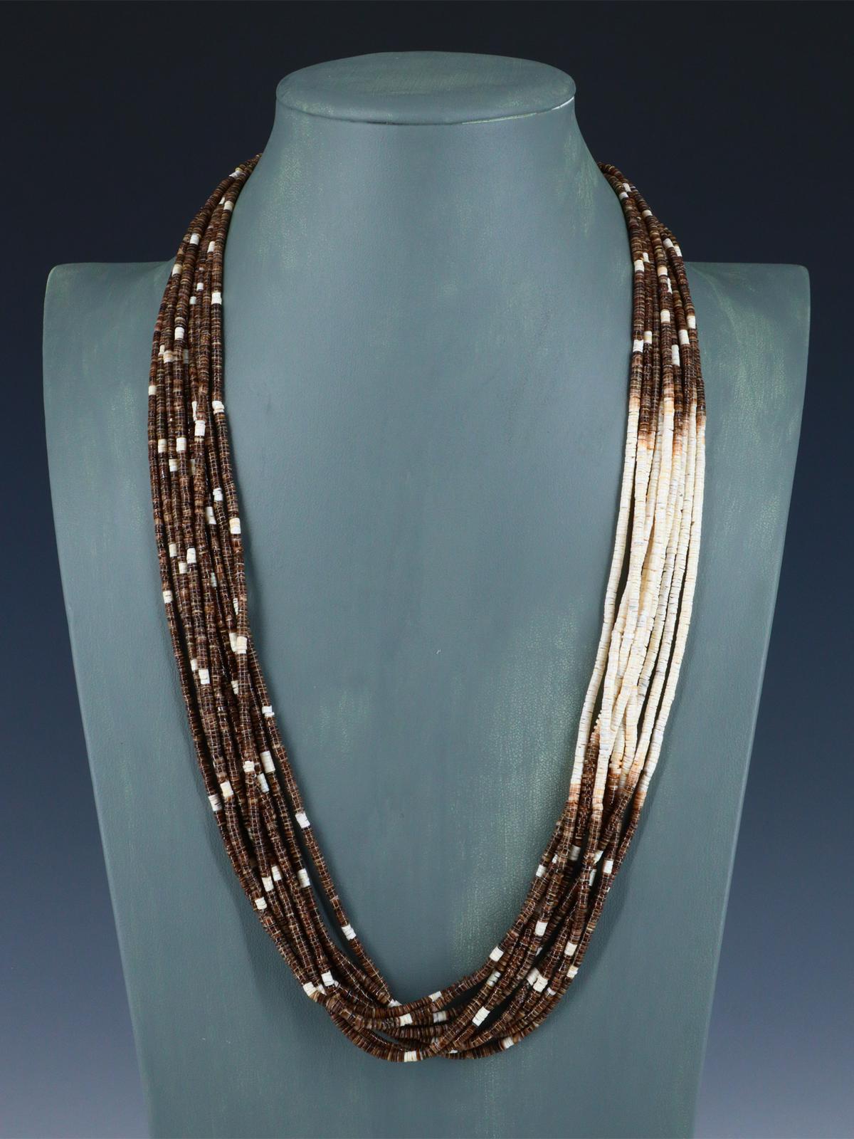 Native American Santo Domingo Ten Strand Heishi Necklace - PuebloDirect.com