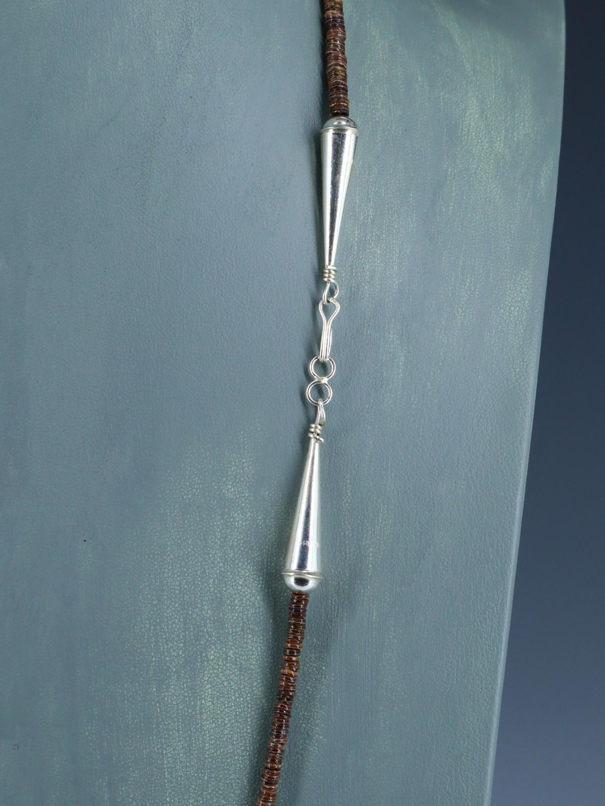 Native American Carved Zuni Fetish Turquoise Bear Necklace - PuebloDirect.com