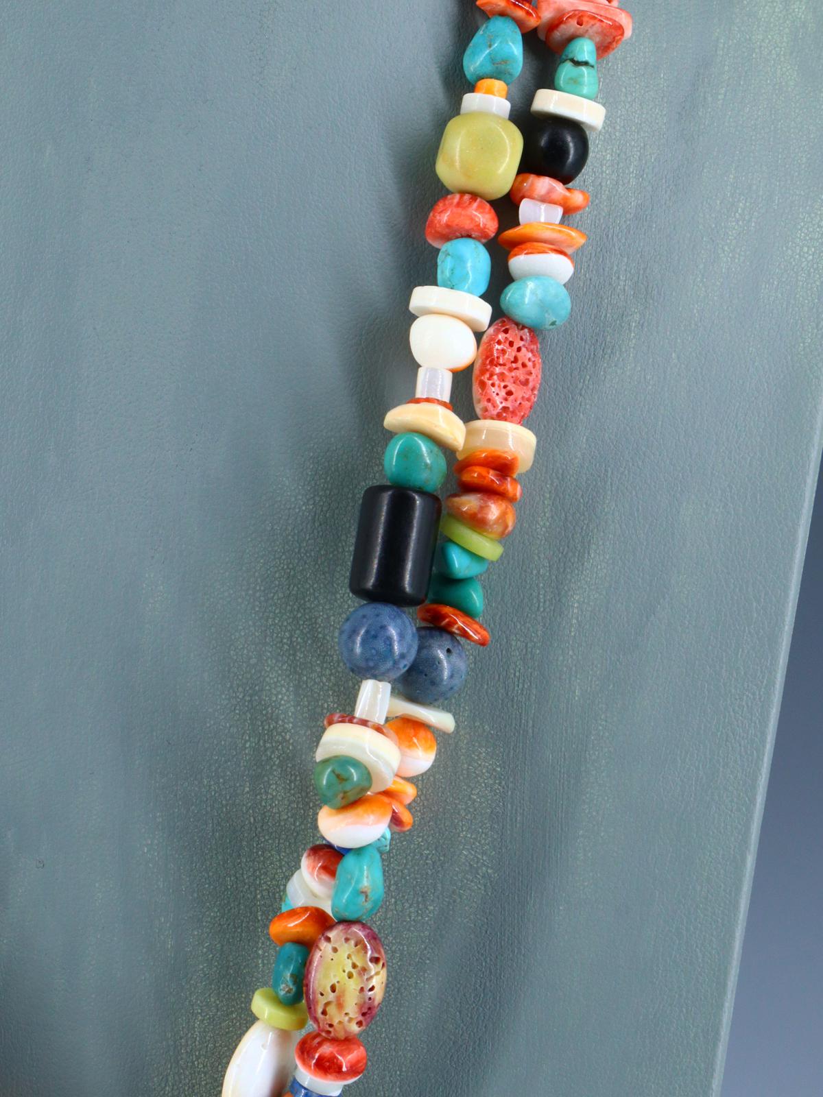 Native American Santo Domingo Multistone Mosaic Necklace