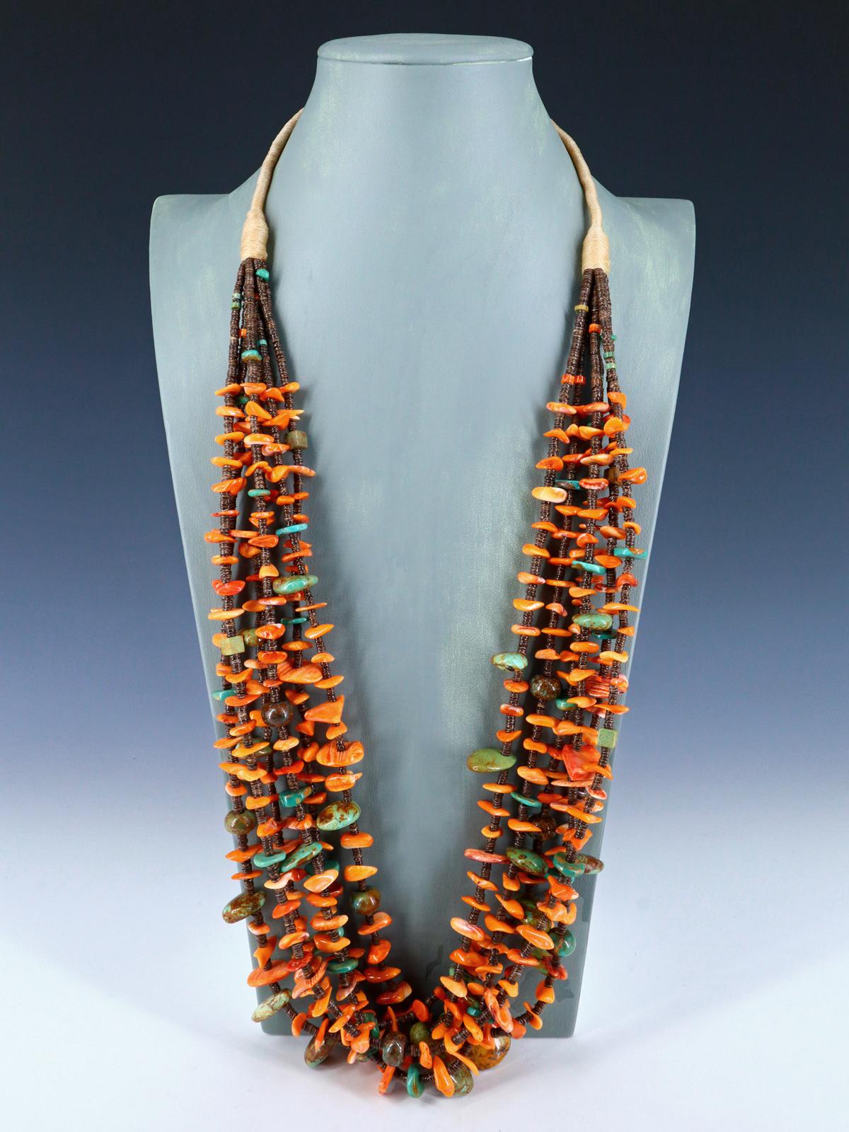 Native American Jewelry Santo Domingo Spiny Oyster Treasure Necklace