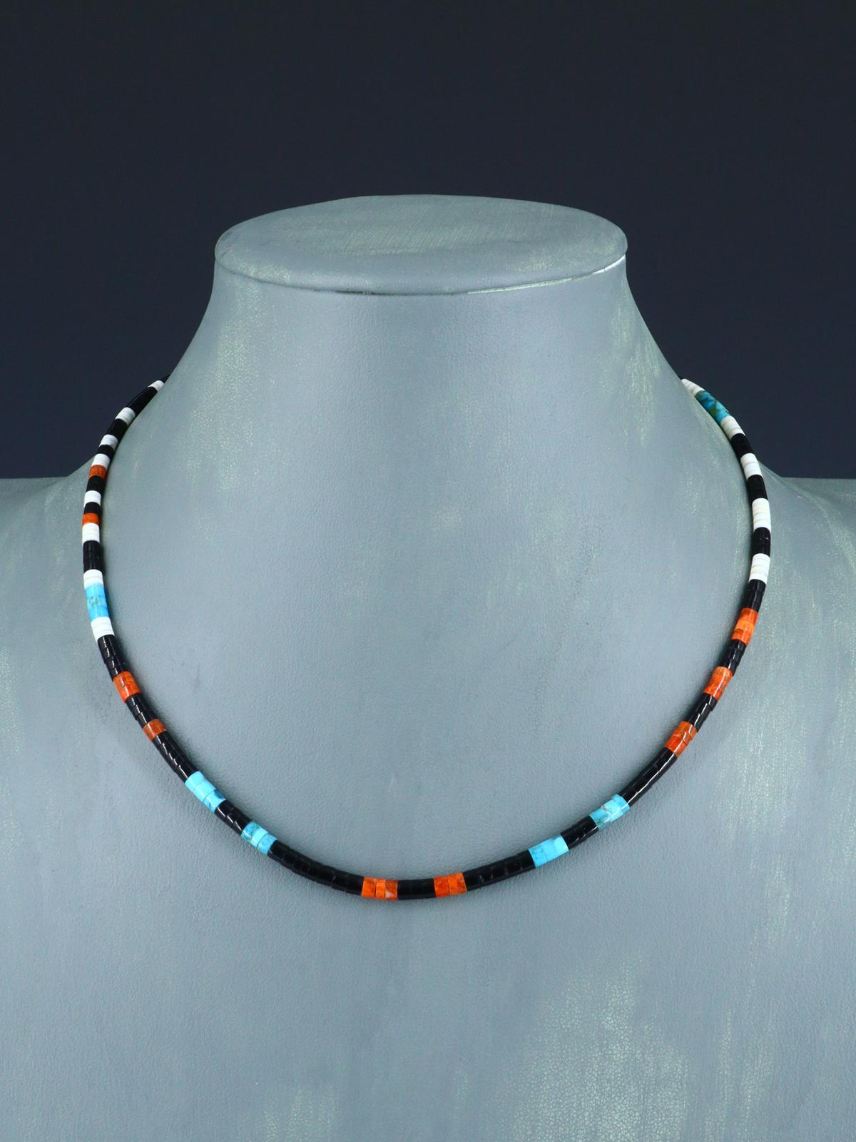 16" Native American Indian Santo Domingo Heishi Necklace