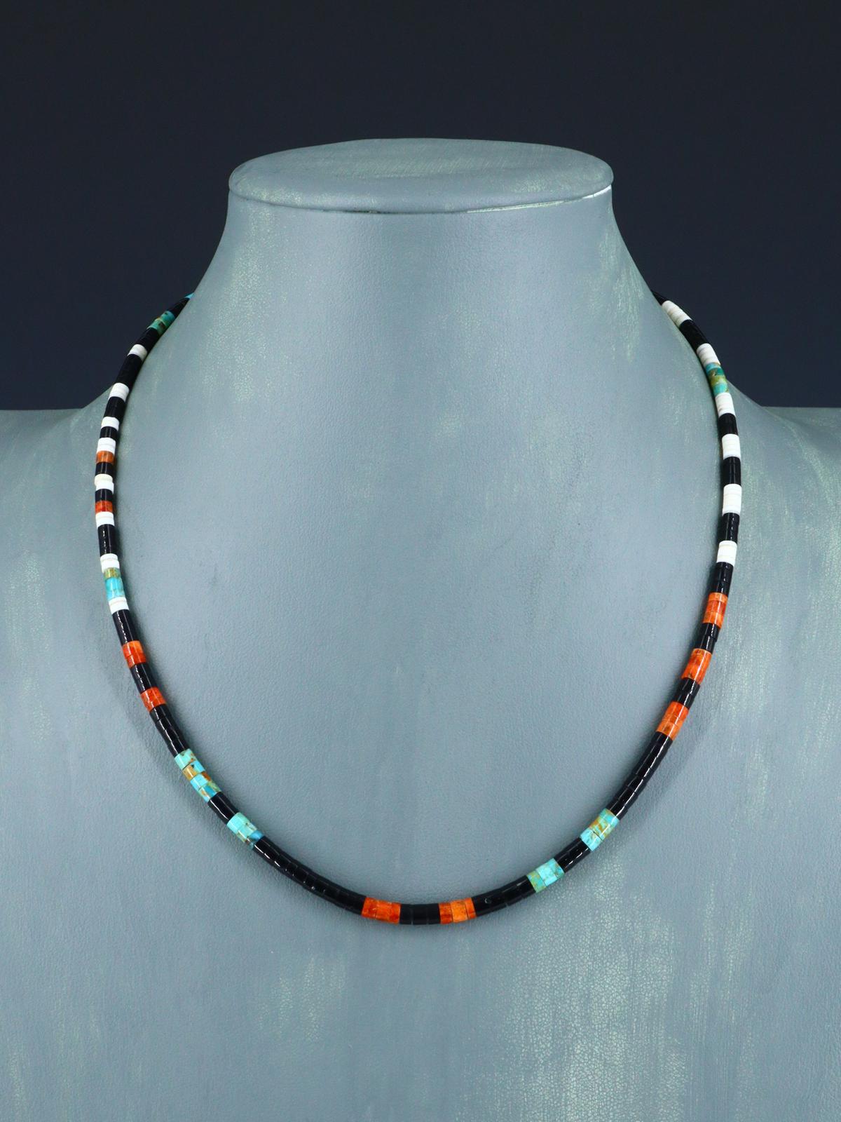 18" Native American Indian Santo Domingo Heishi Necklace